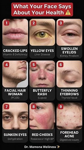 Your Face Reveals Hidden Health Problems 🚨 9 Warning Signs
