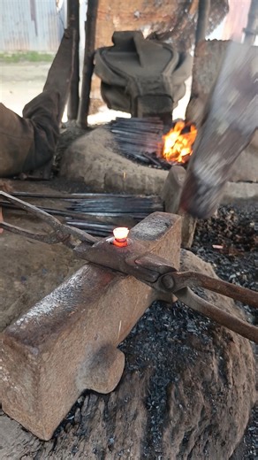 Blacksmith at Work Nail Forging Process🔥⚒️
