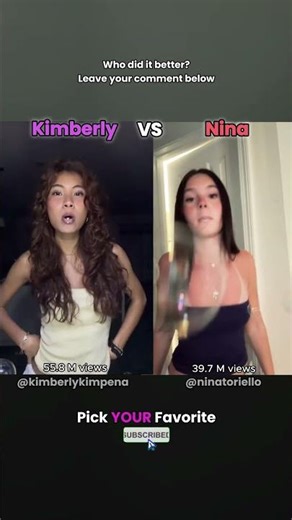 Who won this bubble trend? Kimberly VS Nina #trending #shorts #tiktok