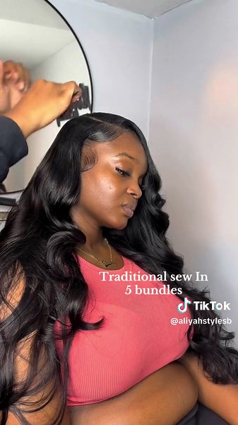 Sew ins for the win! ##fyp #torontohairstylist #vancouverhairstylist #traditionalsewin