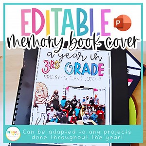 Editable Memory Book Covers for Grades K-5 | Beginning & End of Year Activity