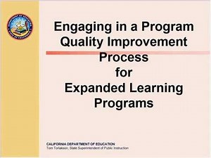 Quality Improvement Process for Expanded Learning Programs