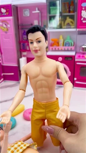 Barbie Gives Birth Time | Relaxing Toy Unboxing & ASMR #shorts