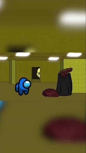 Blue Mini Crewmate Kills Backrooms🚪 part 1 | Among Us #backrooms #animation
