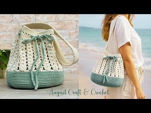 Easy Crochet Drawstring Bag Tutorial | Beginner Friendly.