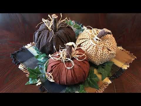 No Sew Fabric Pumpkins ~ Quick and Easy ~ Inexpensive