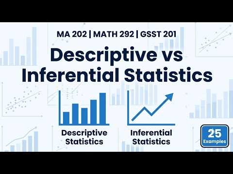 25 Questions - Exercise 1-1 - Descriptive vs Inferential Statistics |MA 202 -MATH 292- GSST 201