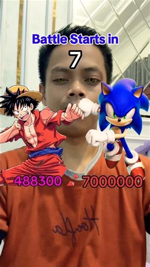 Luffy vs sonic #anime #onepiece