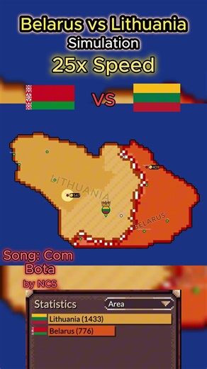 Belarus vs Lithuania in Ages of Conflict / simulation #shorts