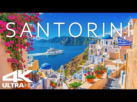 Santorini Greece 4K | Island of Romance – Golden Sunsets, White Towns & Calm Seas