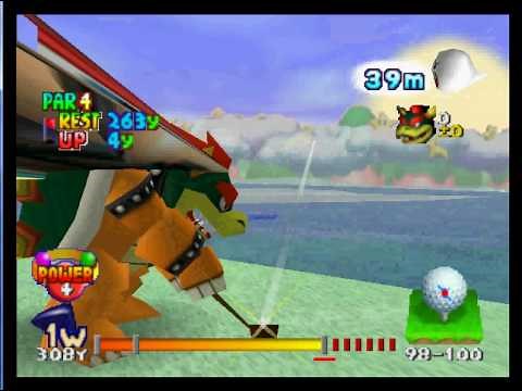 Mario Golf (N64) - Crazy balls - Cheat code