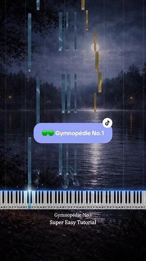 🟢🟢 Gymnopédie No.1 - Satie (Super Easy Tutorial) #pianocover #pianotutorial #easypiano #piano #gymnopedie