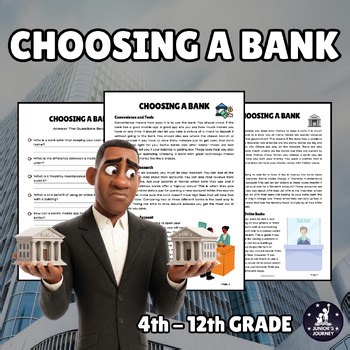 Choosing a Bank | Financial Literacy | Reading Comprehension | Worksheet
