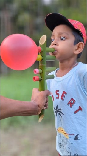 10K views · 16 reactions | An amazing Creative Bamboo DIY Project made from one bamboo piece and four small bamboo tubes attached with colorful balloons. This eco-friendly and handmade design shows creativity at its best — simple, innovative, and ready to inspire DIY lovers everywhere. #BambooDIY #CreativeCraft #EcoFriendlyDesign #HandmadeInnovation #CraftStudio #ViralDIY #CreativeBuild | Crazy | Facebook