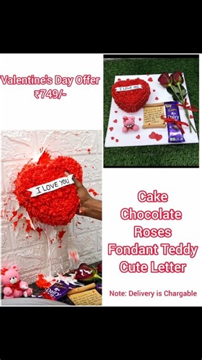Happyoi | Customised Cakes in Vizag on Instagram: "Love at Just ₹749? Yes, It’s Real ❤️ This Valentine’s Day, don’t just say “I love you”… show it in the sweetest way possible ❤️ We’ve put together a complete surprise hamper for your special someone at just ₹749 ✨ What’s inside? 🍰 A beautiful heart-shaped cake 🧸 A cute fondant teddy bear 💌 A tiny love message scroll 🍫 A chocolate to sweeten the moment 🌹 Two fresh roses to make it classic All arranged beautifully on a premium board, ready to