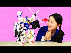 [유라] 장난감(toy)_헬로 카봇 k캅스 경찰특공대 4단 합체 변신 로봇 hello carbot police car Transforming robots Transformer