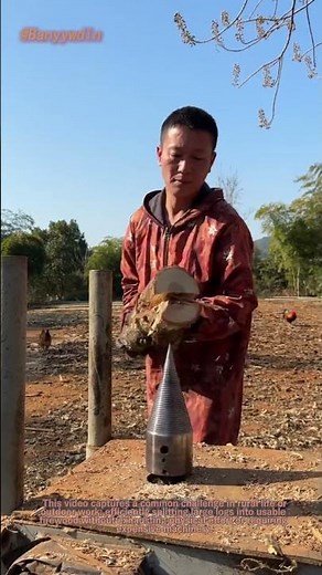 The FASTEST Way to Split Wood? This Cone Machine Makes It Easy 🌾🔥