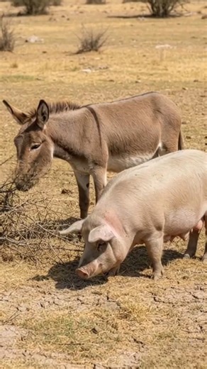 What Do the Donkey and Pig Eat to Survive