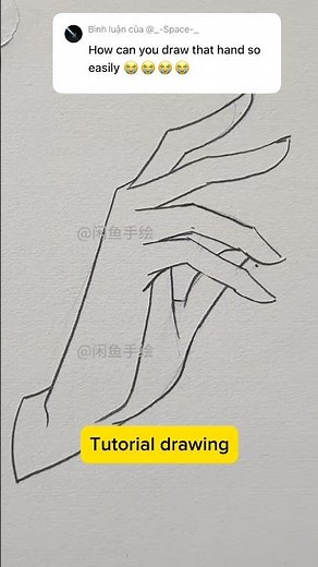 👋Tutorial drawing hand so easily #howtodraw #tutorialdrawings /#anime #sketch