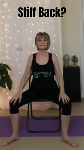 Stiff Back? Try This Rolling Cat Cow #chairyoga #StiffBackRelief#SeatedYoga