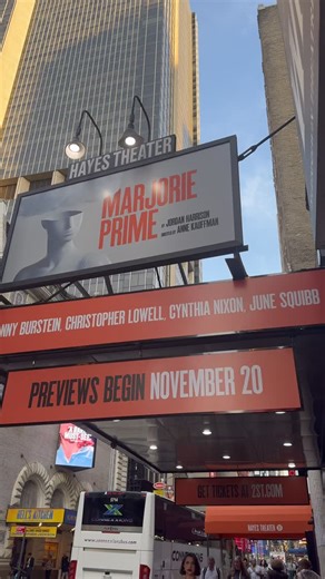 Second Stage Theater (2ST) on Instagram: "Marjorie Prime has moved into the Hayes Theater. Starring June Squibb, Cynthia Nixon, Danny Burstein, and Christopher Lowell. On Broadway starting November 20. The Hayes Box Office will open for in-person sales on October 14. Secure your seat today at 2st.com"