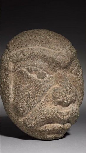 Olmec stone head sculpture, made over 2300 years ago