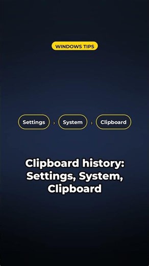 Turn On Windows Clipboard History #Shorts