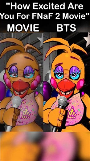 FNaF 2 Movie Toy Chica 3D Animation - Movie VS Behind The Scenes ⚒️ | FNaF 3D Animation
