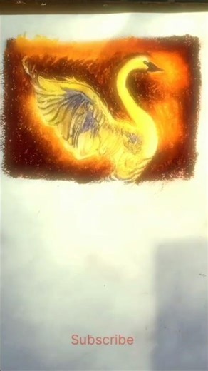 How to draw Swan oil pastel viral art #art #oilpainting #viral #holi #youtube #explorepage