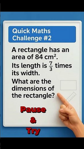 Quick Maths Challenge #2 🔢 Can You Find the Dimensions? | GCSE Maths