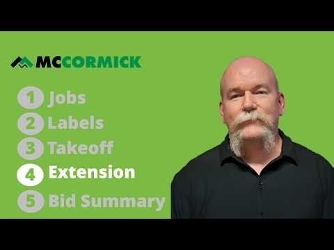 Step 4: Extension | McCormick Estimating Software