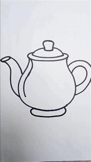 How to Draw a Teapot 🫖#shortvideo #easydrawing