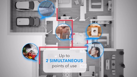 Marey ECO150 Electric Tankless Water Heater, 14.5kW 240V, Smart Technology, Unlimited On-Demand Hot Water Heater