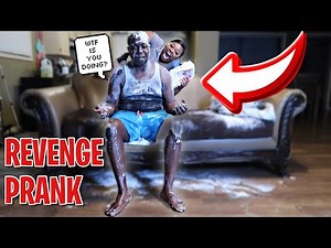 Pouring FLOUR On My HUSBAND While He's SLEEP PRANK!!! (REVENGE PRANK)