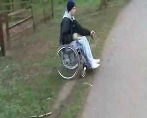 lever drive wheelchair that can be driven with one arm