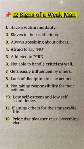 12 Signs You’re a Weak Man 😳 (Dark Psychology) #weakman #psychologyfacts #englishquotes #shorts
