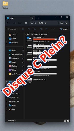 Free up space on your C drive #short