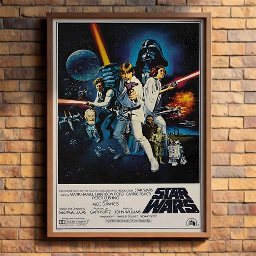 Star Wars 1977 Classic Poster | Retro Cinema Art | A1 Digital Download - Etsy
