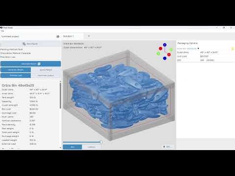 Bulk Packing Simulation for Small Automotive Parts | Pack Studio™