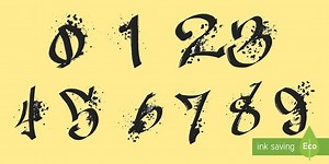 Graffiti Display Numbers