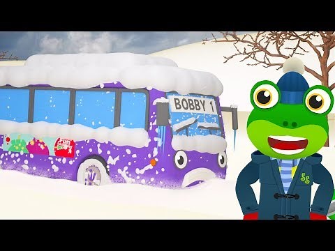 Bobby The Bus Is STUCK In The Snow | Gecko's Garage | Bus Videos For Children | Learning For Kids
