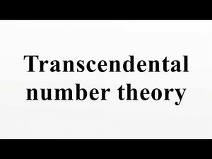 Transcendental number theory