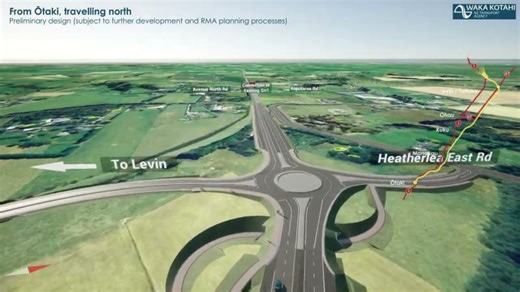 Ōtaki to north of Levin preliminary design fly-through – April 2022 | Stephen Muller