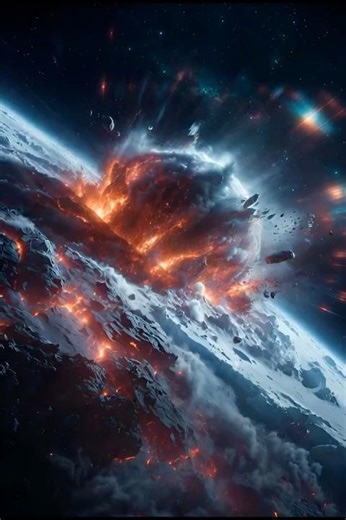 Cataclysmic Planet Collision in 8K | Epic Cosmic Slow-Mo | AstralHypnotic HQ #space #ai #blackhole