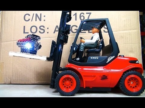 RC ADVENTURES - 1/14th Linde H40D Forklift Loading VS. KRAZY JOE