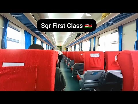 Inside SGR first class from Nairobi to Mombasa.