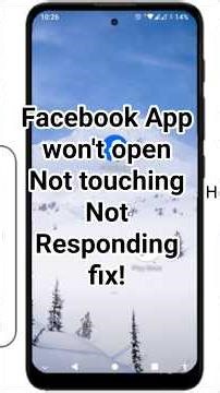 Facebook App Problem Fix! can't touch can't open problem solved!