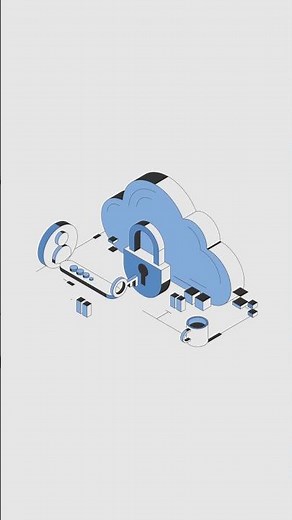 Secure Cloud Isometric Animation (speedart)