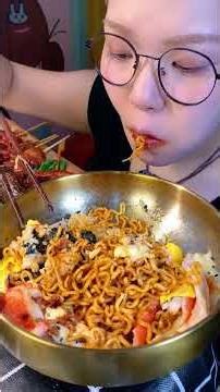 Relaxing Korean Noodles ASMR Eating Sounds #NoodlesASMR #KoreanStreetFood #Mukbang #food #satisfying
