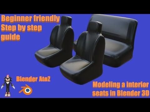 How to model car seats in blender 3D | Beginner friendly | Step by step guide